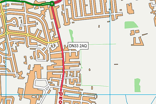 DN33 2AQ map - OS VectorMap District (Ordnance Survey) DN33 2AQ map - OS VectorMap District (Ordnance Survey)