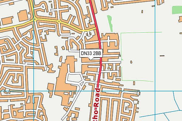 DN33 2BB map - OS VectorMap District (Ordnance Survey) DN33 2BB map - OS VectorMap District (Ordnance Survey)