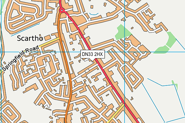 DN33 2HX map - OS VectorMap District (Ordnance Survey) DN33 2HX map - OS VectorMap District (Ordnance Survey)