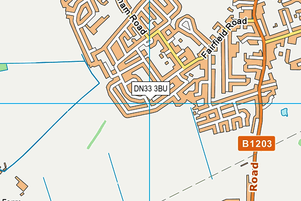 DN33 3BU map - OS VectorMap District (Ordnance Survey) DN33 3BU map - OS VectorMap District (Ordnance Survey)