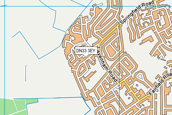 DN33 3EY map - OS VectorMap District (Ordnance Survey) DN33 3EY map - OS VectorMap District (Ordnance Survey)