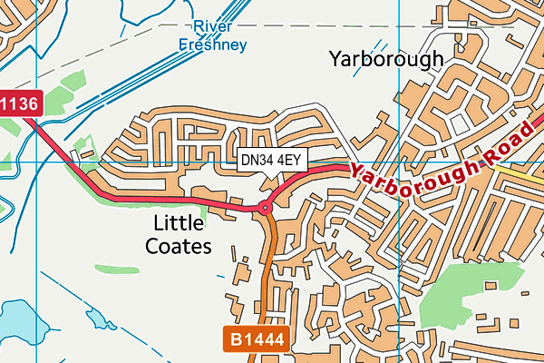 DN34 4EY map - OS VectorMap District (Ordnance Survey)