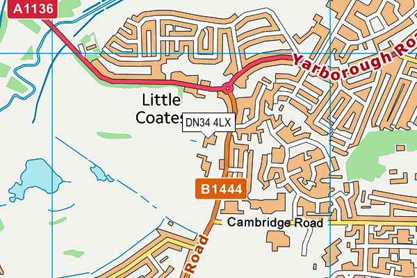 DN34 4LX map - OS VectorMap District (Ordnance Survey)