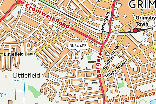 DN34 4PZ map - OS VectorMap District (Ordnance Survey) DN34 4PZ map - OS VectorMap District (Ordnance Survey)