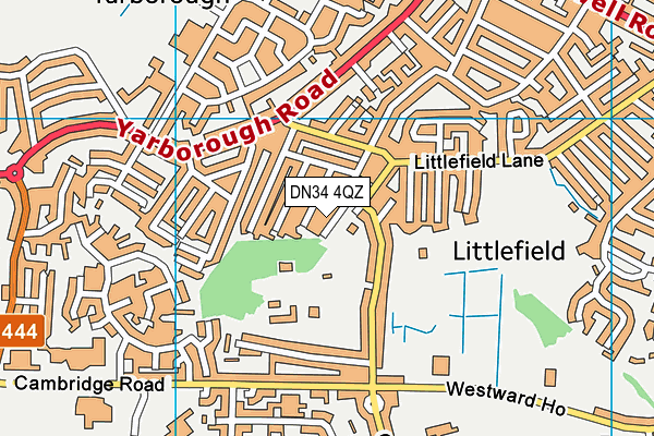DN34 4QZ map - OS VectorMap District (Ordnance Survey)