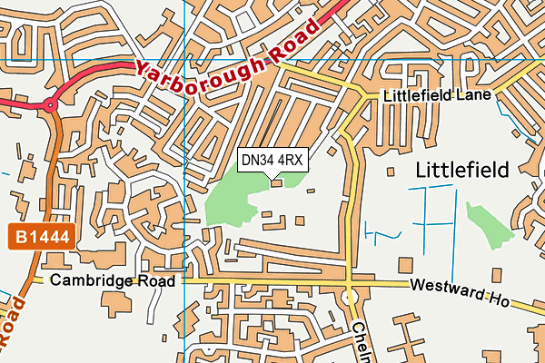 DN34 4RX map - OS VectorMap District (Ordnance Survey) DN34 4RX map - OS VectorMap District (Ordnance Survey)