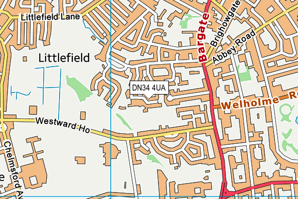 DN34 4UA map - OS VectorMap District (Ordnance Survey) DN34 4UA map - OS VectorMap District (Ordnance Survey)