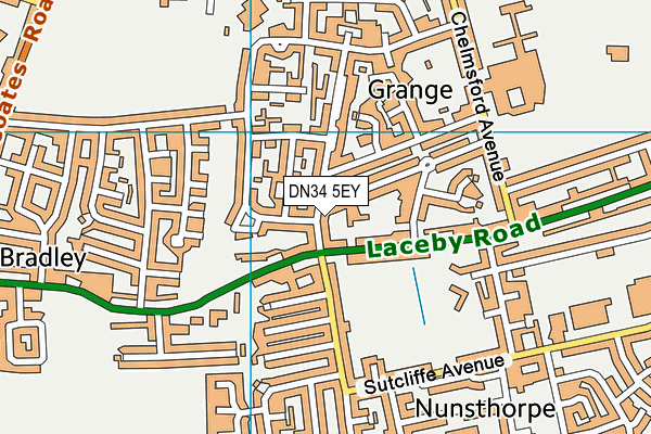 DN34 5EY map - OS VectorMap District (Ordnance Survey) DN34 5EY map - OS VectorMap District (Ordnance Survey)