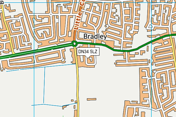 DN34 5LZ map - OS VectorMap District (Ordnance Survey)
