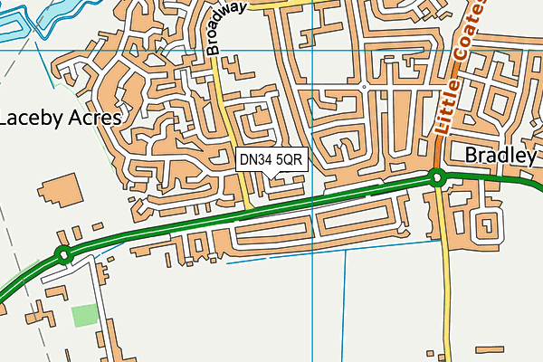 DN34 5QR map - OS VectorMap District (Ordnance Survey) DN34 5QR map - OS VectorMap District (Ordnance Survey)