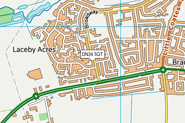 DN34 5QT map - OS VectorMap District (Ordnance Survey) DN34 5QT map - OS VectorMap District (Ordnance Survey)