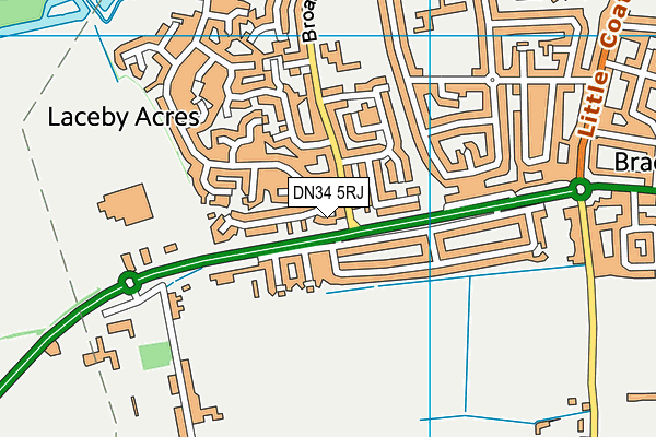 DN34 5RJ map - OS VectorMap District (Ordnance Survey) DN34 5RJ map - OS VectorMap District (Ordnance Survey)