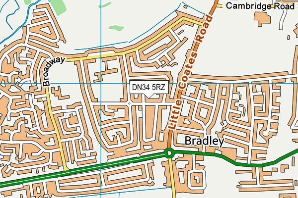 DN34 5RZ map - OS VectorMap District (Ordnance Survey) DN34 5RZ map - OS VectorMap District (Ordnance Survey)