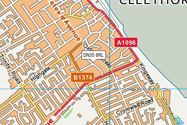 DN35 8RL map - OS VectorMap District (Ordnance Survey) DN35 8RL map - OS VectorMap District (Ordnance Survey)