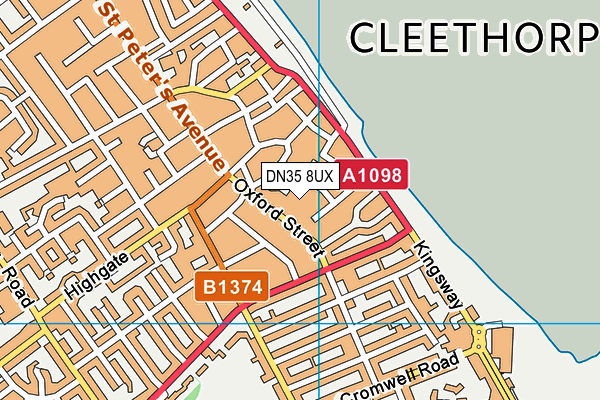 DN35 8UX map - OS VectorMap District (Ordnance Survey)