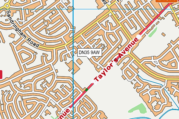 DN35 9AW map - OS VectorMap District (Ordnance Survey) DN35 9AW map - OS VectorMap District (Ordnance Survey)