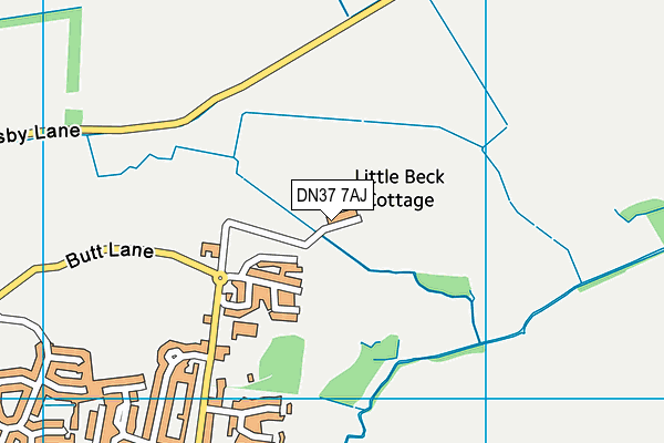 DN37 7AJ map - OS VectorMap District (Ordnance Survey) DN37 7AJ map - OS VectorMap District (Ordnance Survey)