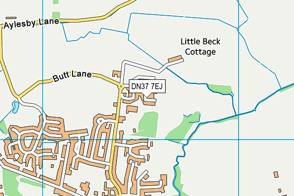 DN37 7EJ map - OS VectorMap District (Ordnance Survey) DN37 7EJ map - OS VectorMap District (Ordnance Survey)