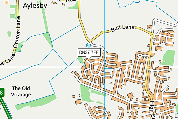 DN37 7FF map - OS VectorMap District (Ordnance Survey) DN37 7FF map - OS VectorMap District (Ordnance Survey)