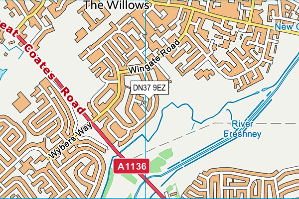 DN37 9EZ map - OS VectorMap District (Ordnance Survey) DN37 9EZ map - OS VectorMap District (Ordnance Survey)