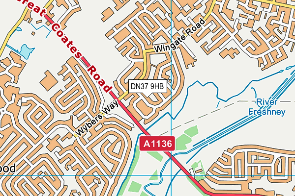 DN37 9HB map - OS VectorMap District (Ordnance Survey) DN37 9HB map - OS VectorMap District (Ordnance Survey)