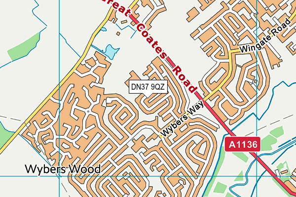 DN37 9QZ map - OS VectorMap District (Ordnance Survey) DN37 9QZ map - OS VectorMap District (Ordnance Survey)
