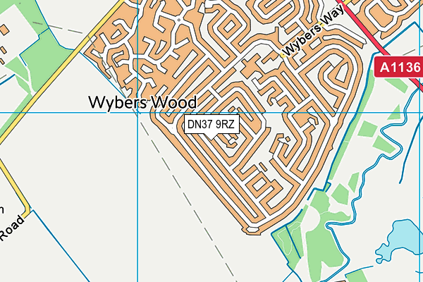 DN37 9RZ map - OS VectorMap District (Ordnance Survey) DN37 9RZ map - OS VectorMap District (Ordnance Survey)