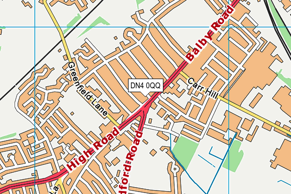 DN4 0QQ map - OS VectorMap District (Ordnance Survey) DN4 0QQ map - OS VectorMap District (Ordnance Survey)