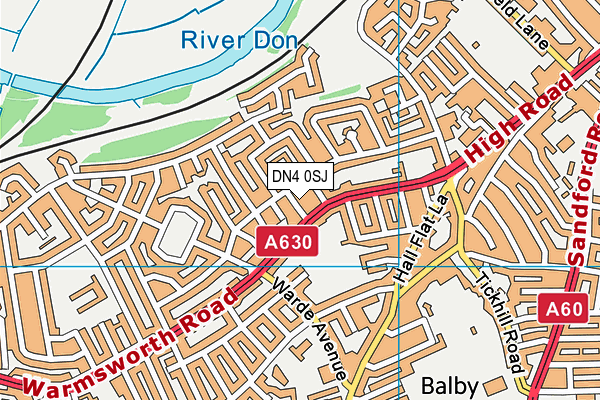 DN4 0SJ map - OS VectorMap District (Ordnance Survey) DN4 0SJ map - OS VectorMap District (Ordnance Survey)
