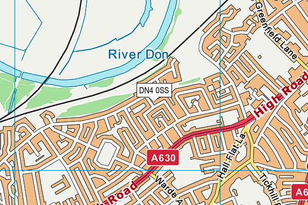 DN4 0SS map - OS VectorMap District (Ordnance Survey) DN4 0SS map - OS VectorMap District (Ordnance Survey)