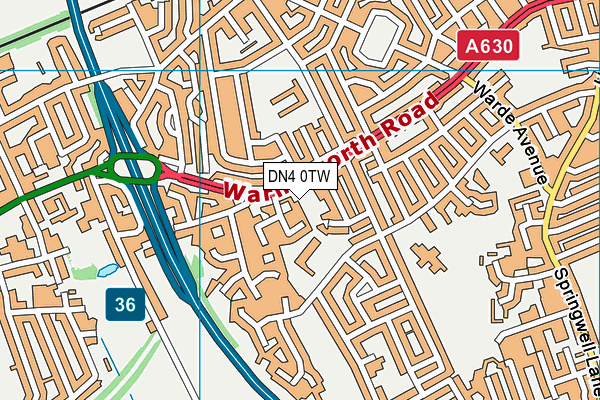 DN4 0TW map - OS VectorMap District (Ordnance Survey) DN4 0TW map - OS VectorMap District (Ordnance Survey)