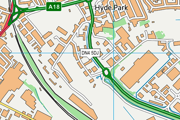 DN4 5DJ map - OS VectorMap District (Ordnance Survey) DN4 5DJ map - OS VectorMap District (Ordnance Survey)