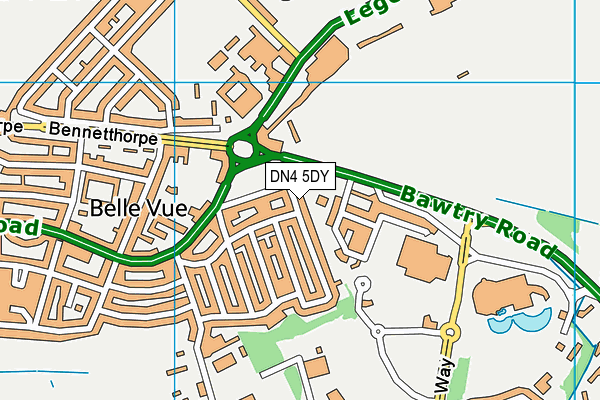 DN4 5DY map - OS VectorMap District (Ordnance Survey) DN4 5DY map - OS VectorMap District (Ordnance Survey)