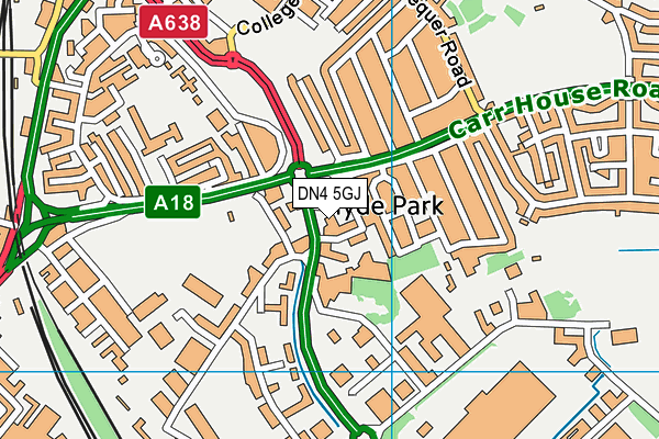 DN4 5GJ map - OS VectorMap District (Ordnance Survey) DN4 5GJ map - OS VectorMap District (Ordnance Survey)