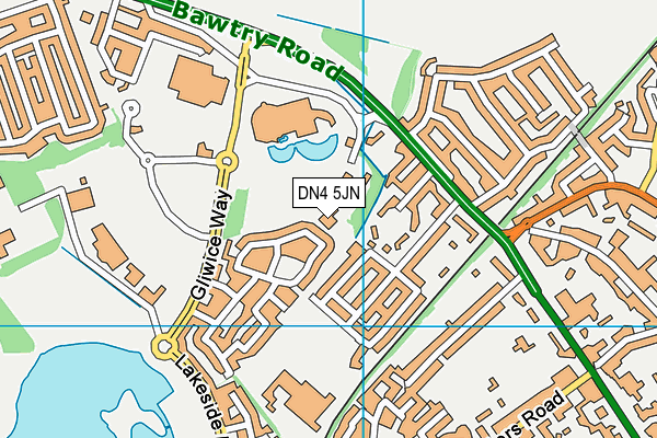 DN4 5JN map - OS VectorMap District (Ordnance Survey) DN4 5JN map - OS VectorMap District (Ordnance Survey)