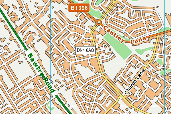 DN4 6AQ map - OS VectorMap District (Ordnance Survey) DN4 6AQ map - OS VectorMap District (Ordnance Survey)