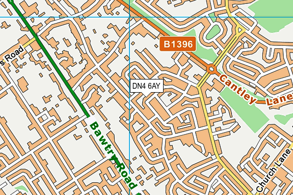 DN4 6AY map - OS VectorMap District (Ordnance Survey) DN4 6AY map - OS VectorMap District (Ordnance Survey)