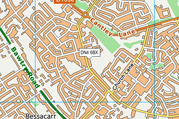DN4 6BX map - OS VectorMap District (Ordnance Survey) DN4 6BX map - OS VectorMap District (Ordnance Survey)