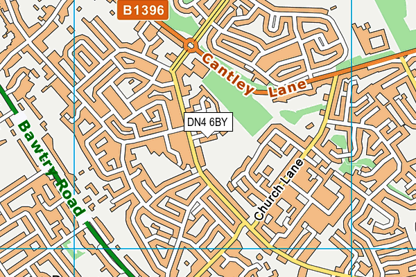DN4 6BY map - OS VectorMap District (Ordnance Survey) DN4 6BY map - OS VectorMap District (Ordnance Survey)