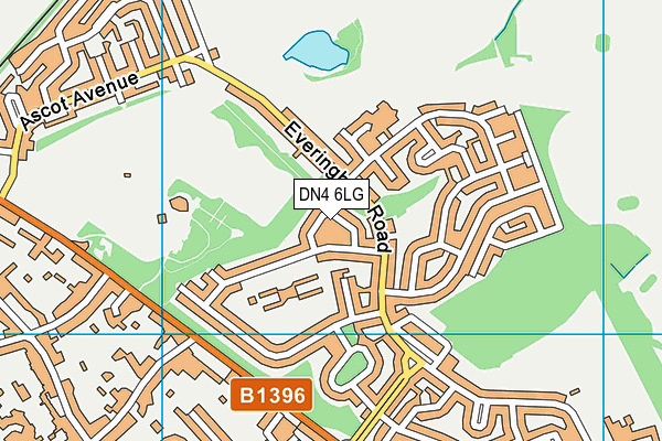 DN4 6LG map - OS VectorMap District (Ordnance Survey) DN4 6LG map - OS VectorMap District (Ordnance Survey)
