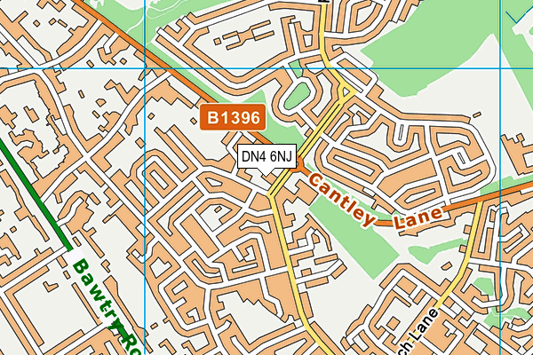 DN4 6NJ map - OS VectorMap District (Ordnance Survey) DN4 6NJ map - OS VectorMap District (Ordnance Survey)