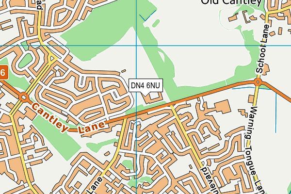 DN4 6NU map - OS VectorMap District (Ordnance Survey) DN4 6NU map - OS VectorMap District (Ordnance Survey)