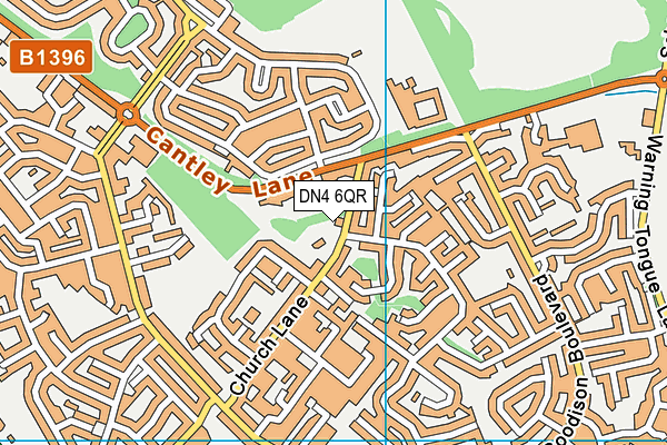 DN4 6QR map - OS VectorMap District (Ordnance Survey) DN4 6QR map - OS VectorMap District (Ordnance Survey)