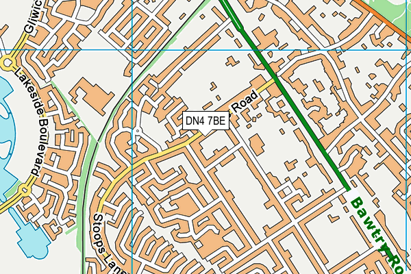 DN4 7BE map - OS VectorMap District (Ordnance Survey) DN4 7BE map - OS VectorMap District (Ordnance Survey)