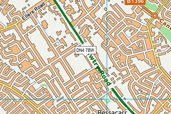 DN4 7BW map - OS VectorMap District (Ordnance Survey) DN4 7BW map - OS VectorMap District (Ordnance Survey)