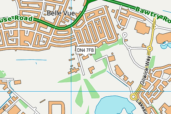DN4 7FB map - OS VectorMap District (Ordnance Survey) DN4 7FB map - OS VectorMap District (Ordnance Survey)