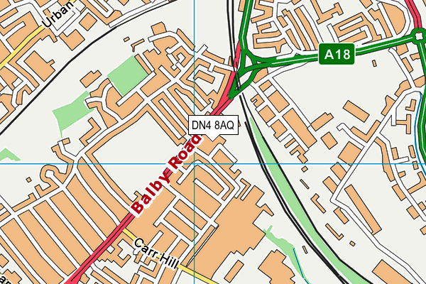 DN4 8AQ map - OS VectorMap District (Ordnance Survey)