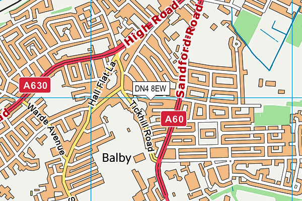 DN4 8EW map - OS VectorMap District (Ordnance Survey) DN4 8EW map - OS VectorMap District (Ordnance Survey)