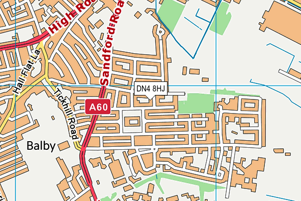DN4 8HJ map - OS VectorMap District (Ordnance Survey) DN4 8HJ map - OS VectorMap District (Ordnance Survey)