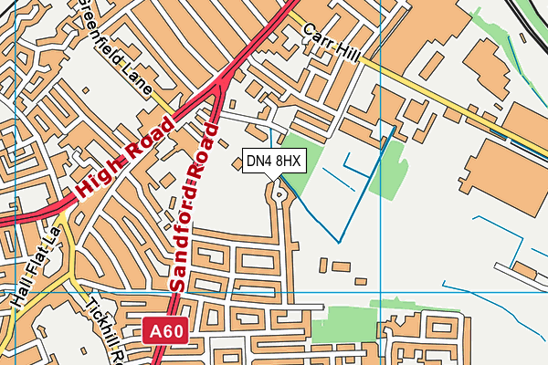 DN4 8HX map - OS VectorMap District (Ordnance Survey) DN4 8HX map - OS VectorMap District (Ordnance Survey)